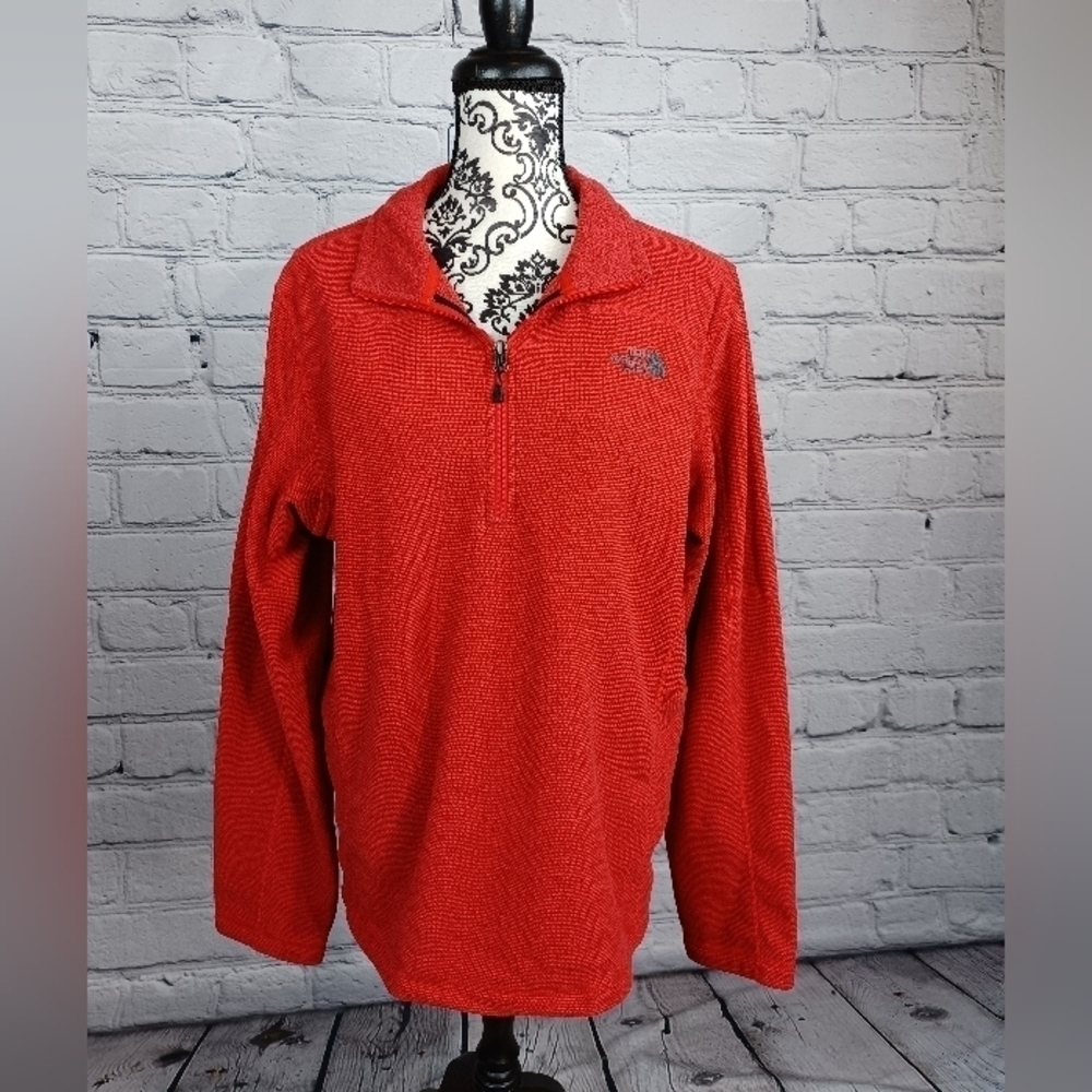 The North Face men's popover long sleeve 1/2 zip front size medium jacket b8